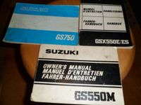 SUZUKI  GS 750  GS 550 M  GSX 550 E/ES  Handbücher  alle   nur Nordrhein-Westfalen - Hattingen Vorschau