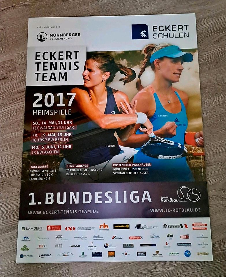 Julia Görges Tennis WTA Poster mit Autogramm in Wenzenbach