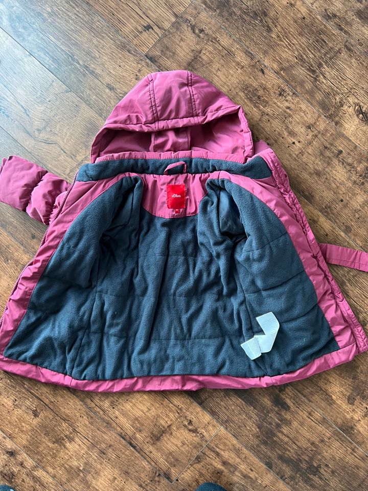 S. Oliver Wintermantel Jacke Gr. 92 Mädchen pink in Schwalbach