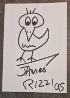 Autogramm James Rizzi wunderschöne Vogel Zeichnung datiert Berlin - Mitte Vorschau