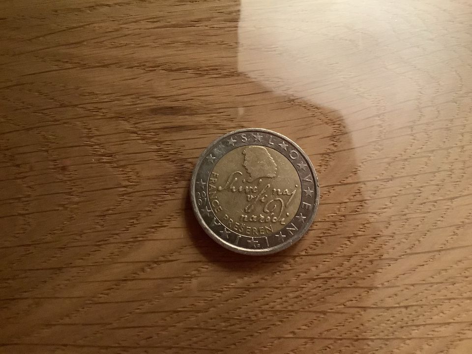 2€ Münze France Prešeren 2007 in Dingolfing