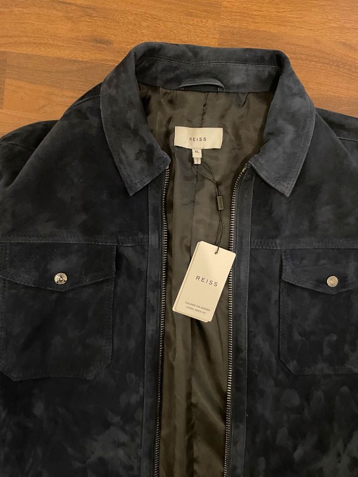 Reiss PIKE ZIP  TRUCKER JACKE Xl Neu Blau Navy Übergangsjacke in Frankfurt am Main