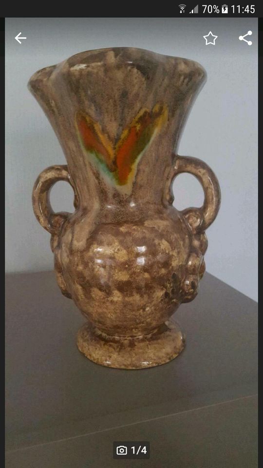 Schicke alte Vase   aus den 50er Jahren in Elbisbach