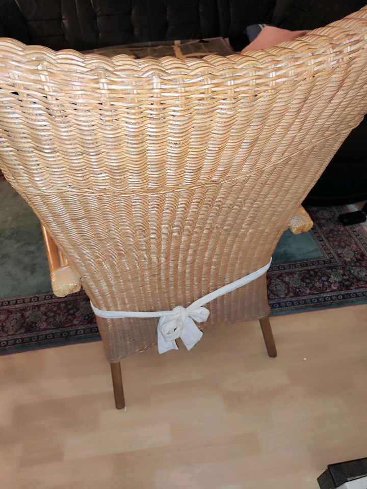 Korbstuhl Rattan mit Sitzkissen in Werne