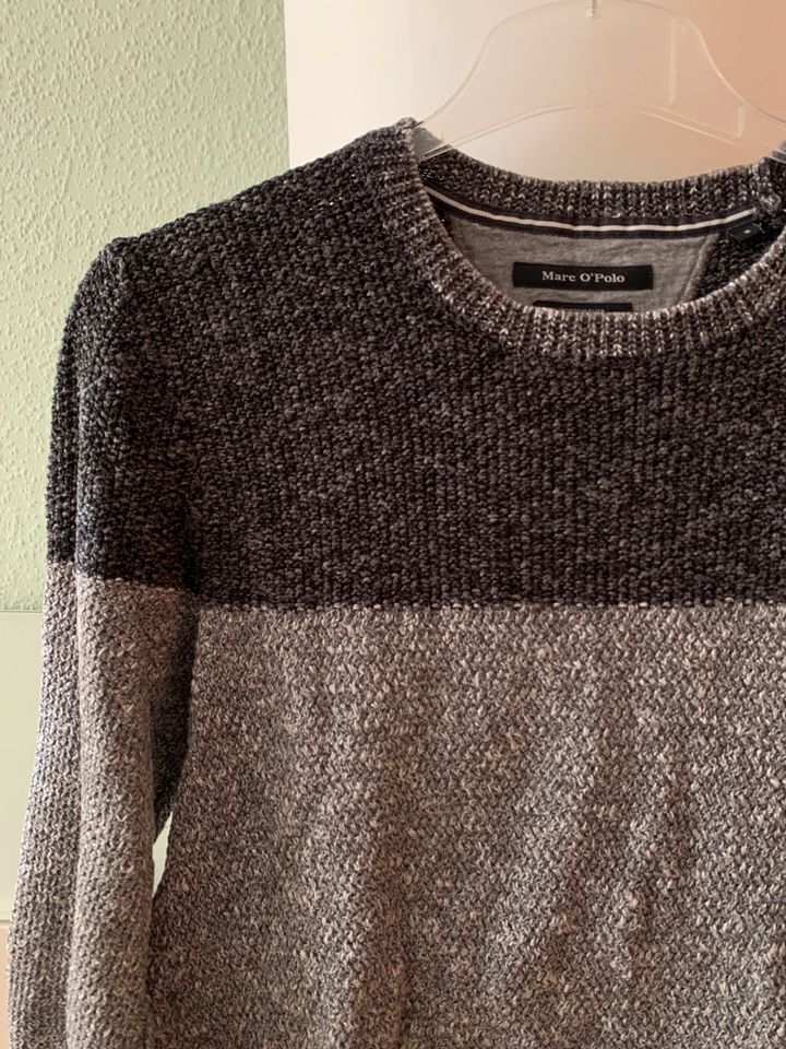 Pullover Marc O‘Polo Herren M Wolle schwarz grau gestreift Pulli in Witten