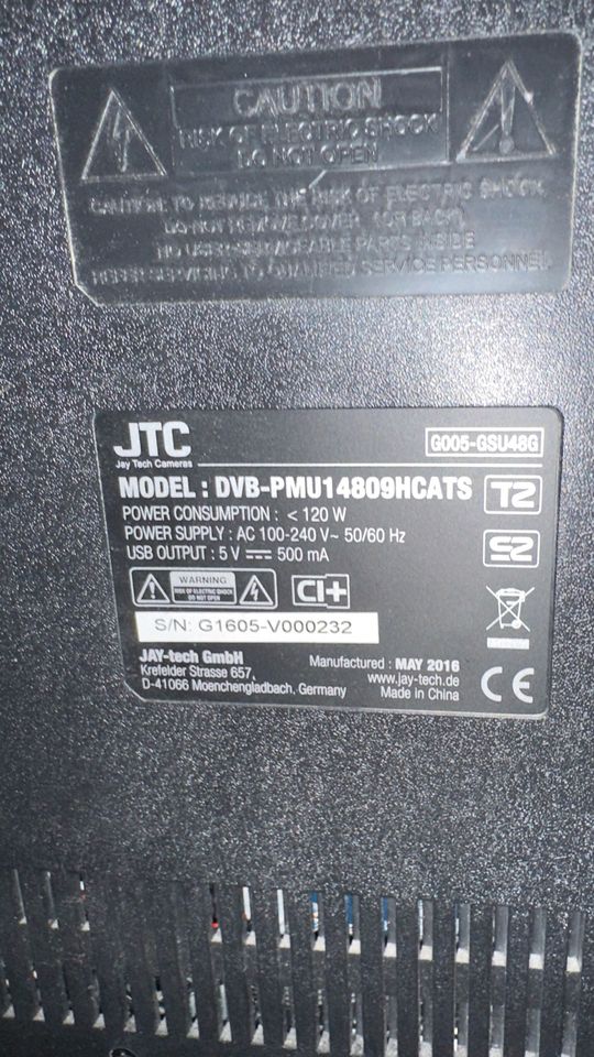 JTC DVB PMU14809 49 Zoll LED Tv 124 cm in Hannover