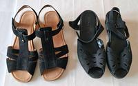 2 Paar Damen Sandalen, schwarz, Gr. 39 Süd - Niederrad Vorschau