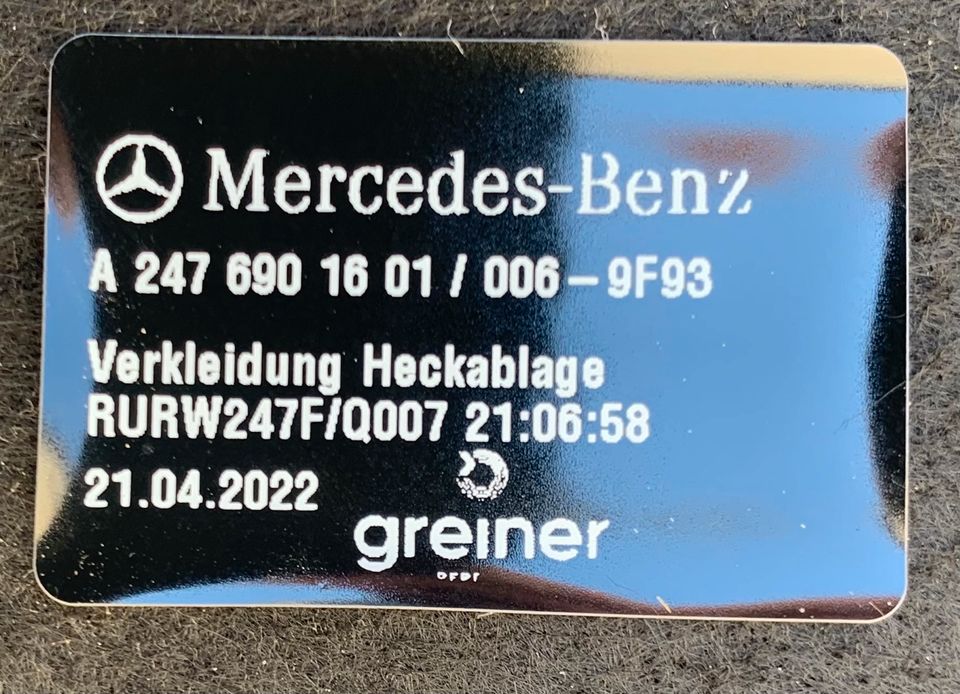 **Original Mercedes Benz GLA Hutablage Heckablage Verkleidung** in Mutlangen