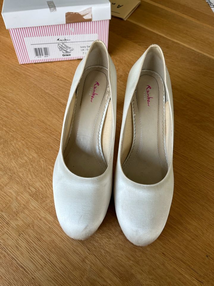 Rainbow Brautschuhe Hochzeit gr 40 Grace ivory Satin in Molzhain