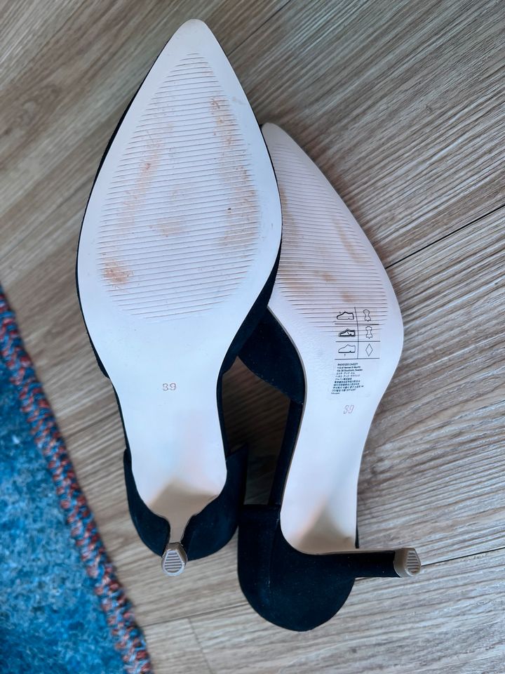 H&M Damen Schuhe Pumps Leder schwarz Größe 39 in Osnabrück