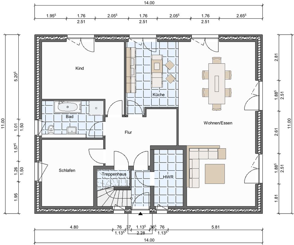 Modernes Neubau-Zweifamilienhaus im Toskanastil in Hitzhusen