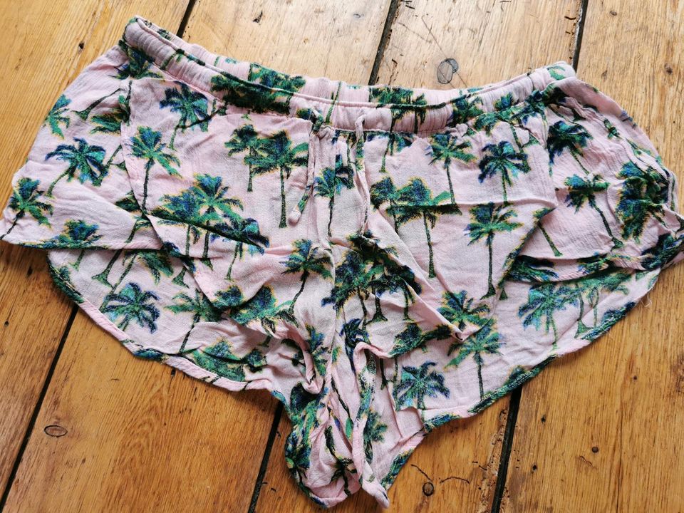 Shorts Zara M Sweatpants grau anthrazit schwarz rosa Palmen Print in Oldenburg