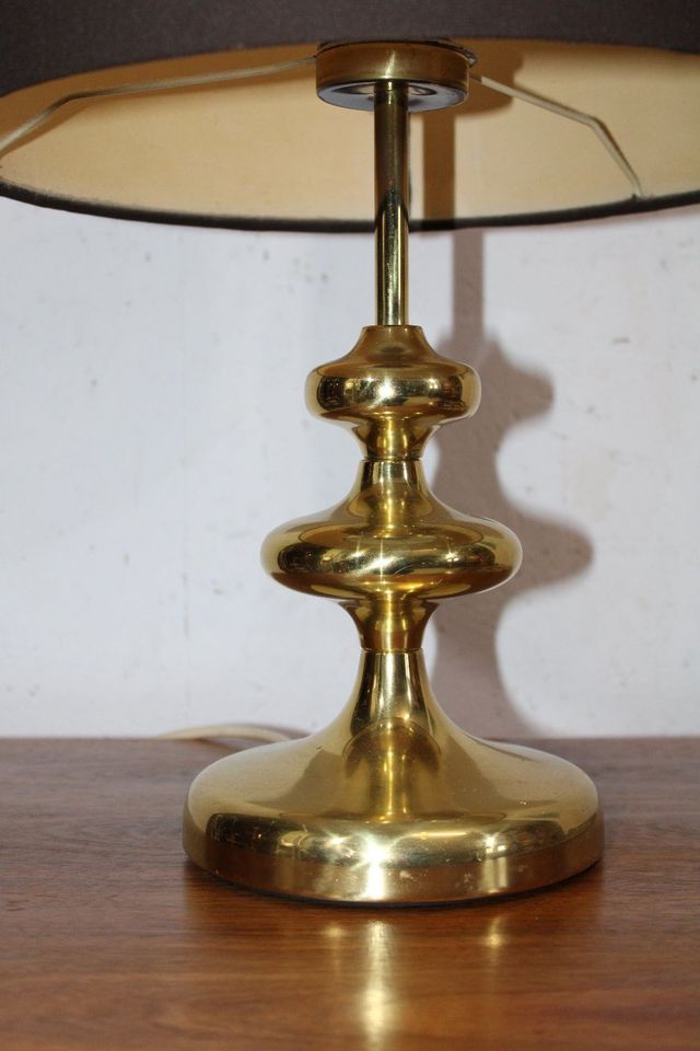 60s 70er Sölken Lampe gold mid century vintage retro in Krauchenwies