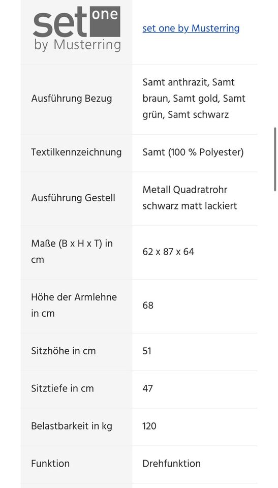 Set one by Mustering Stuhl in Heiligenhaus