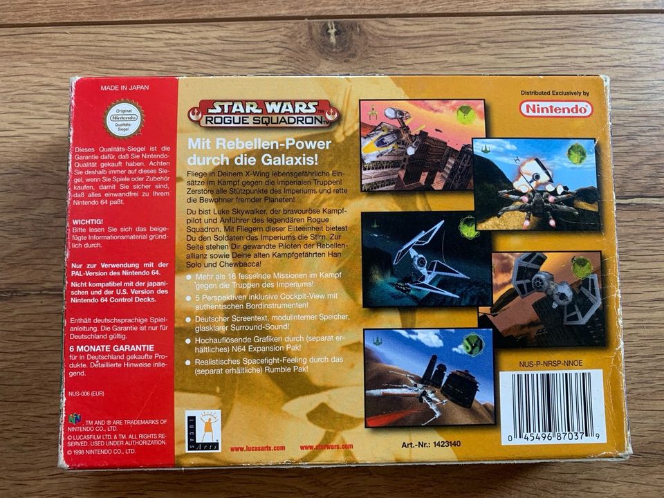 N64 Star Wars: Rogue Squadron (inkl. OVP, Anleitung) in Kahla
