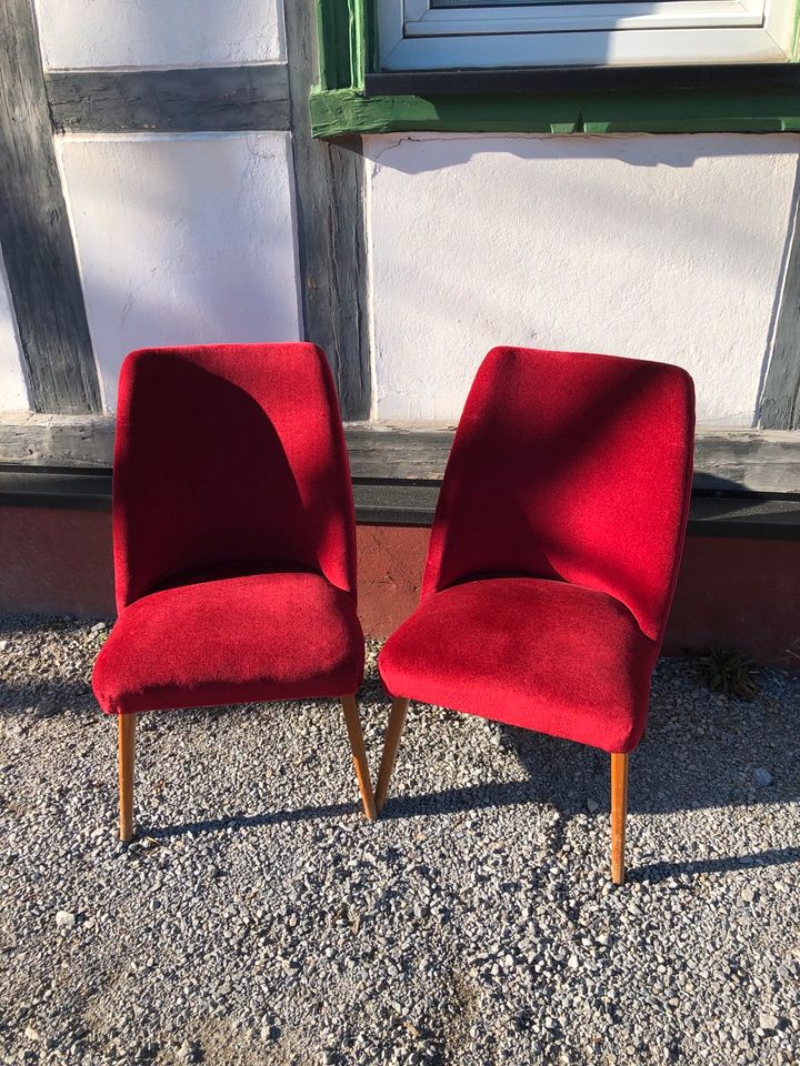 Samt Sessel Stühle midcentury 60er Jahre vintage in Hamburg