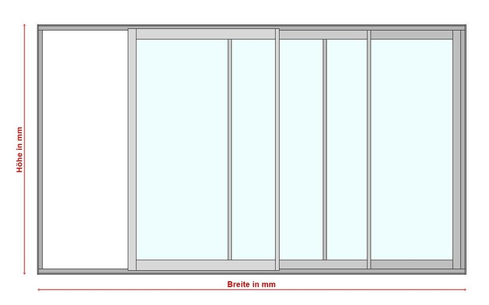Alu Rahmen-Schiebeanlage / Glasschiebewand mit Isolierverglasung in Hopsten