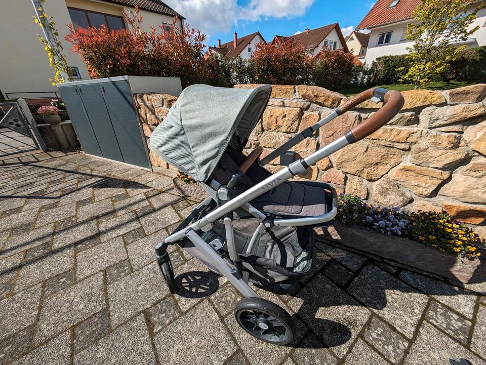 UPPAbaby Vista V2 Kinderwagen (Geschwister) grün, RumbleSeat in Edenkoben