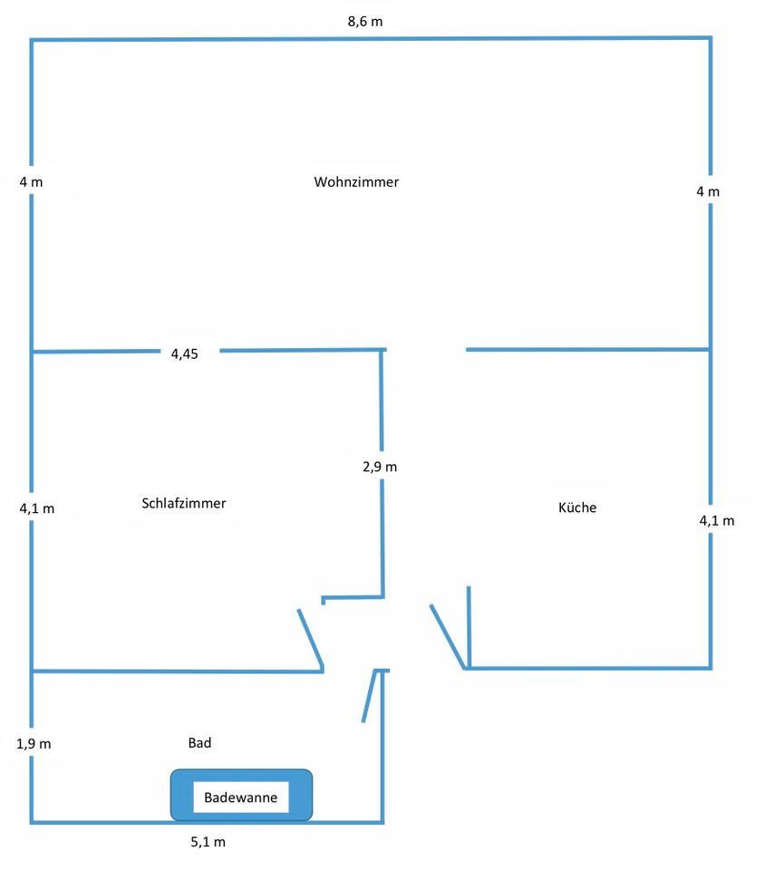 Wohnung im Dachgeschoss 2ZKB in Neunkirchen