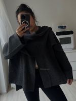 Zara viraler Mantel Cape mit Schal grau locker oversize Düsseldorf - Wersten Vorschau