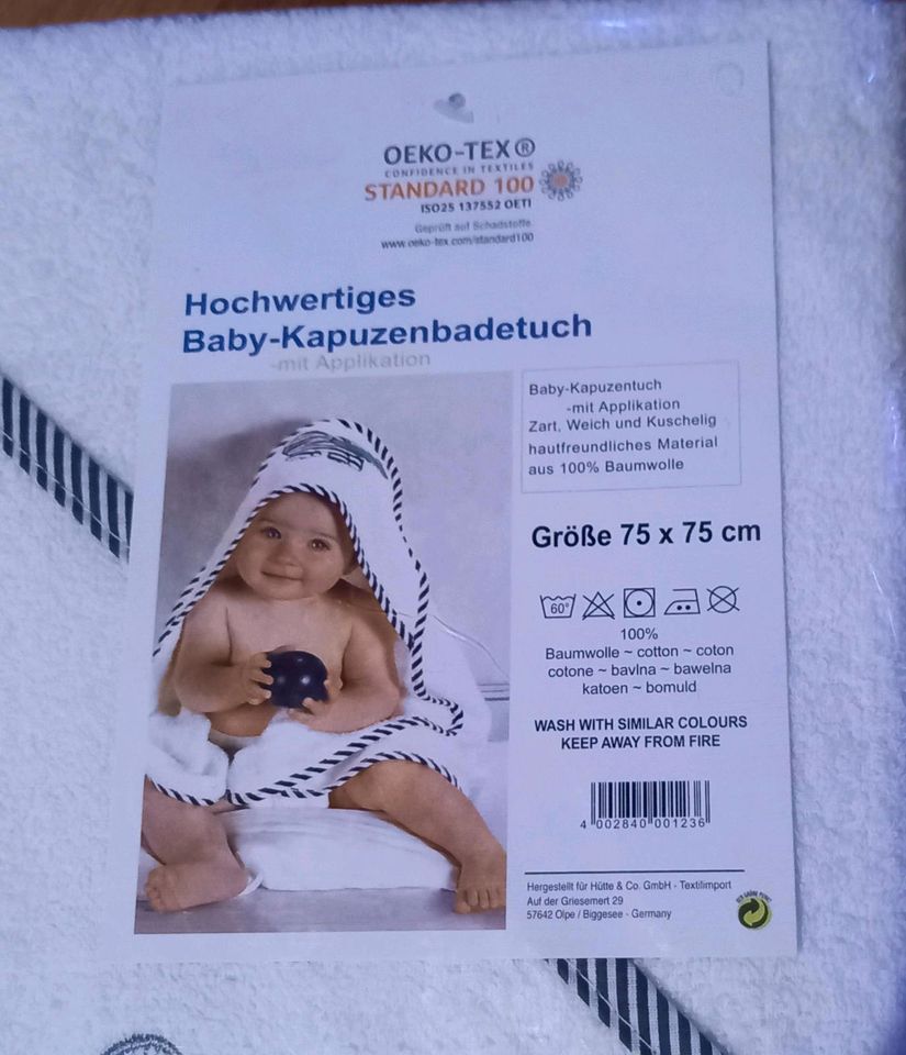 Baby Badetuch Kapuzenbadetuch Elefanten NEU in Moers