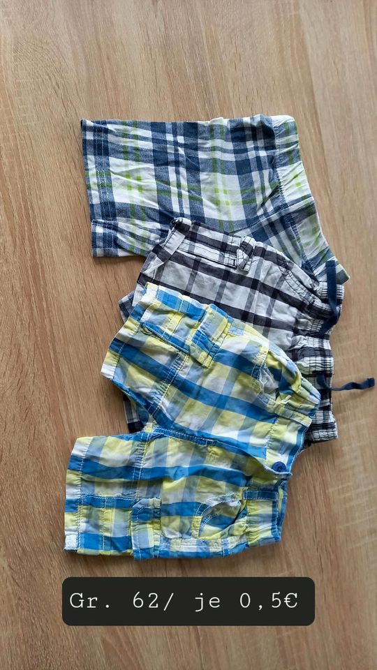 Sommerpaket Jungen t-Shirt Hosen Gr.62 in Raesfeld