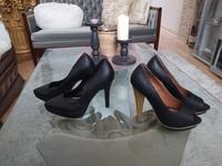 NEU 2x Heels Pumps Schuhe 37 schwarz braun Absatz elegant Nordrhein-Westfalen - Haan Vorschau