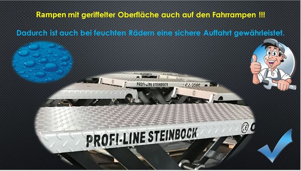 Mobile Kurzhub Scheren Hebebühne in 1.0m bis 1,20m Hubhöhe 3500kg in Bad Hersfeld