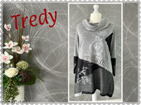 ❤️ TREDY ❤️ Kleid mit Rollkragen, Gr.48, grau/schwarz Nordrhein-Westfalen - Gescher Vorschau