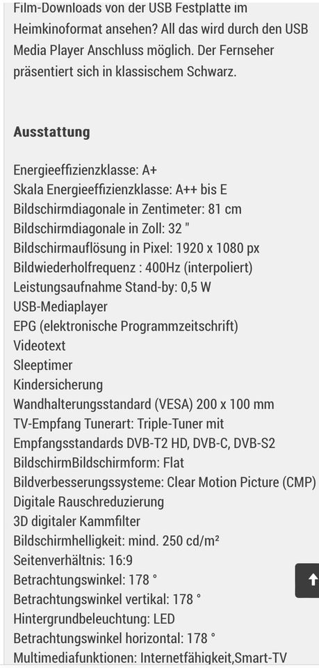 TV LED TV 81 cm 32 HD Smart TV integr. DVD-Player Telefunken in Strausberg