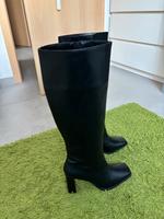 Schwarze knee high boots pull and bear Niedersachsen - Braunschweig Vorschau