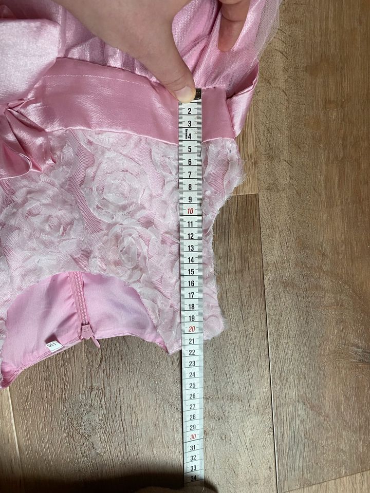 Prinzessinnenkleid festliches Kleid 110 rosa weiß in Büddenstedt