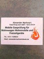 Mobile Gasprüfung für Wohnwagen und Wohnmobile DVGW G607 und G612 Nordrhein-Westfalen - Olfen Vorschau