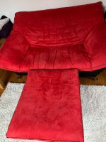 Rotes Sofa (Zweisitzer), Wildleder, gut erhalten Bayern - Bamberg Vorschau