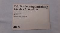 Bedienungsanleitung Autoradio  für alte Volkswagen (1983) Hessen - Wölfersheim Vorschau