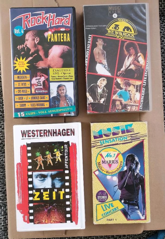 4 Hard Rock Pantera + Queen Musik & Westernhagen VHS Videos in Schwarzenberg (Erzgebirge)