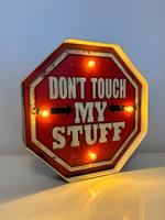 LED Retroschild 3D Optik Metall „Don‘t Touch my Stuff“ Brandenburg - Teltow Vorschau