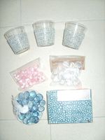 NEU♦3 Strass-Windlichter♦Dekodiamanten♦Dekoperlen♦Rose♦Blau♦Klar Bayern - Erding Vorschau