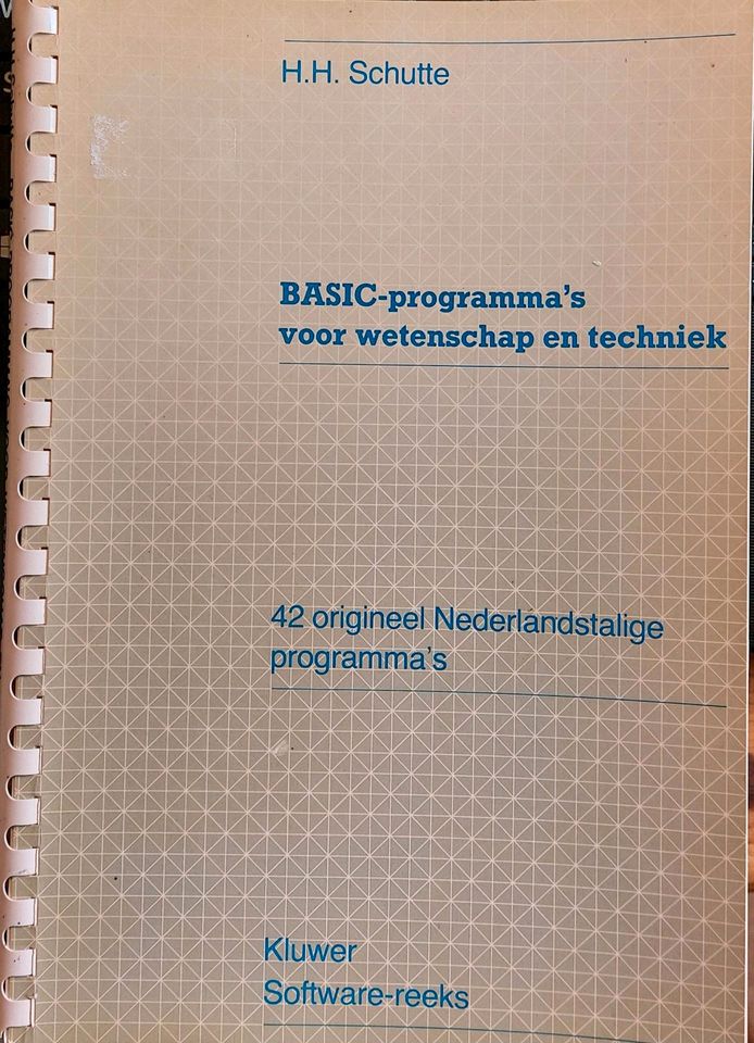 H.H. Schutte. BASIC-programma's voor wetenschap... Holländisch in Wiehl