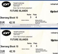 2 Karten für Future Islands im Tempodrom, 21.5.2024, Sitzplätze Pankow - Prenzlauer Berg Vorschau