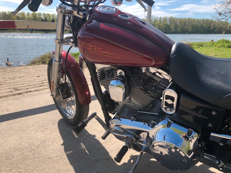 Harley Super Glide mit AMC Auspuff in Wörth am Rhein