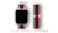 Apple Watch Milanaise Edelstahl Armband Metall Rose & Red Stripes Nordrhein-Westfalen - Bergkamen Vorschau