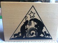 Holz Stempel Wooden Stamp Krippe Weihnachten Heindesign basteln Sachsen-Anhalt - Arnstein Vorschau