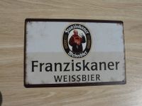FRANZISKANER WEISSBIER -Vintage, Nostalgie Blechschild- Nordrhein-Westfalen - Leverkusen Vorschau