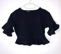 Schwarzes Rüschen Crop Shirt von Boohoo Gr. XS/34 Neu Niedersachsen - Schwarmstedt Vorschau