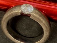 Silber Ring mit Stein - massiv -  Durchmesser: 1,7 cm ( B-33 ) Bayern - Freilassing Vorschau