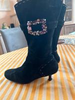 Stiefelette Gr. 40 schwarz, Wildleder Bayern - Pfronten Vorschau