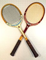 2 x Vintage Davis TAD Tennisschläger aus Holz mit Abdeckung Bonn - Auerberg Vorschau