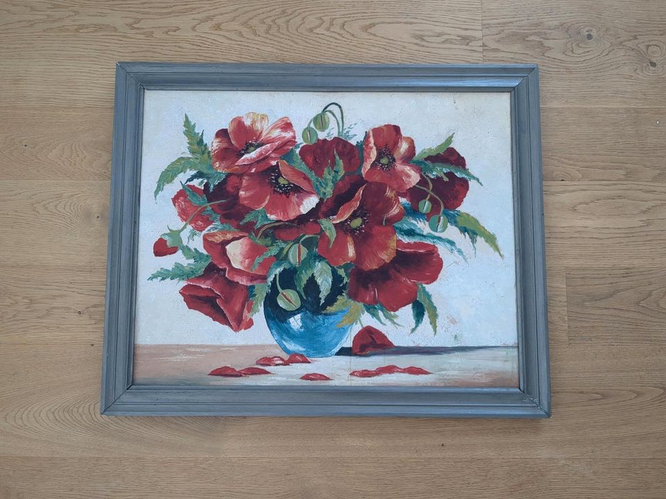 Blumen in Acryl mit Rahmen Gemälde Malerei in Nürnberg (Mittelfr)