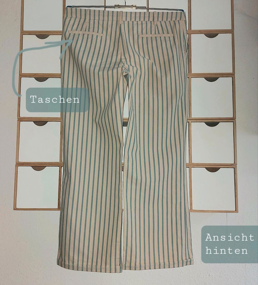 Weite gestreifte Sommerhose, edel u. lässig, Gr. 38 in Hannover